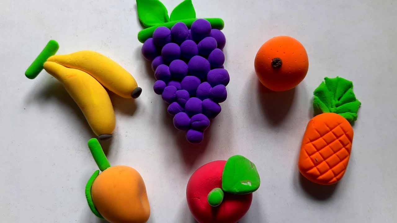 DIY - Miniature Play-doh Fruits - simplekidscrafts 