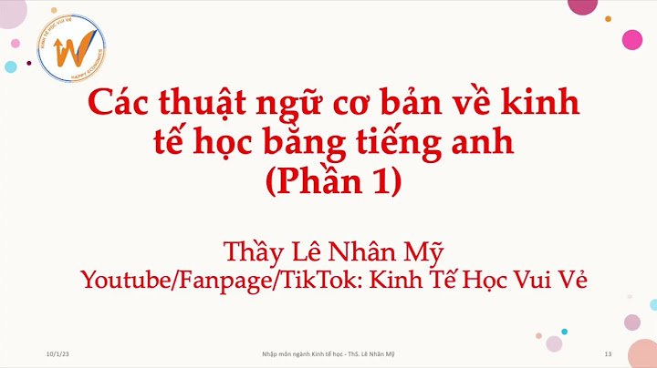 Kinh tế học vi mô tiếng anh là gì