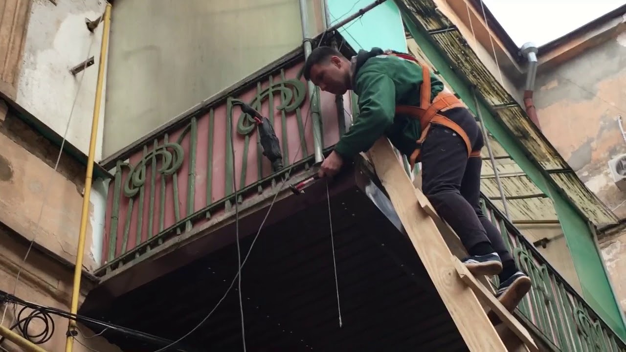 Ремонт балконной плиты в Одессе. - YouTube