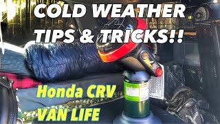 LIVING & SLEEPING IN AN SUV IN WINTER | Honda CRV Van Life Camper