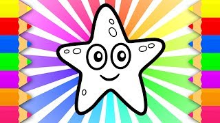 starfish draw coloring pages simple colors play learn