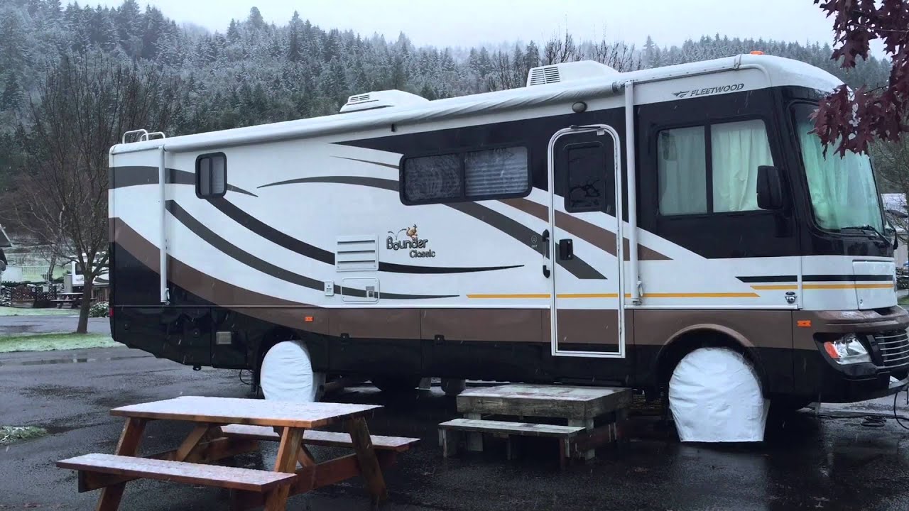 RV Living First Snow In The Motorhome & Happy Holidays YouTube