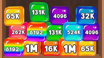 Merge Cube 2048 3D - ASMR Gameplay (Cubes Math, Level Up NumberBlocks Jelly Balls) Part 078