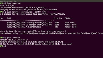Ubuntu Java 版本切換