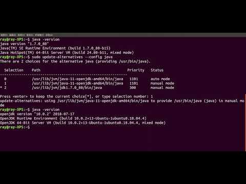 Ubuntu Java 版本切換