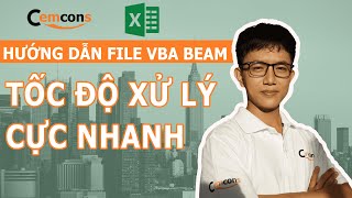 Cemcons.VBA #03 - File VBA Tính toán Dầm theo TCVN 5574:2018 (Lọc nội lực, THGH I_II Cốt đai)