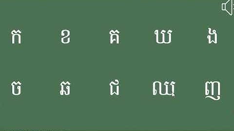 HỌC CHỮ KHMER NÈ CÁC BẠN