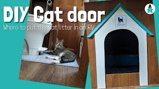 Where to put a CAT LITTER BOX in an RV || DIY RV Cat Door