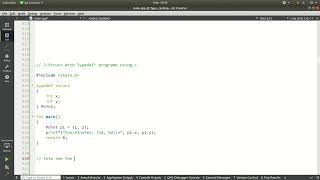 3 Struct with Typedef: programe using c