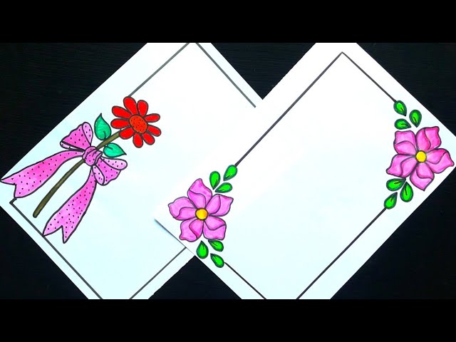 Flower Border Designs On Paper