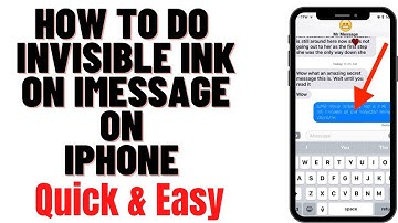 HOW TO DO INVISIBLE INK ON IMESSAGE ON IPHONE