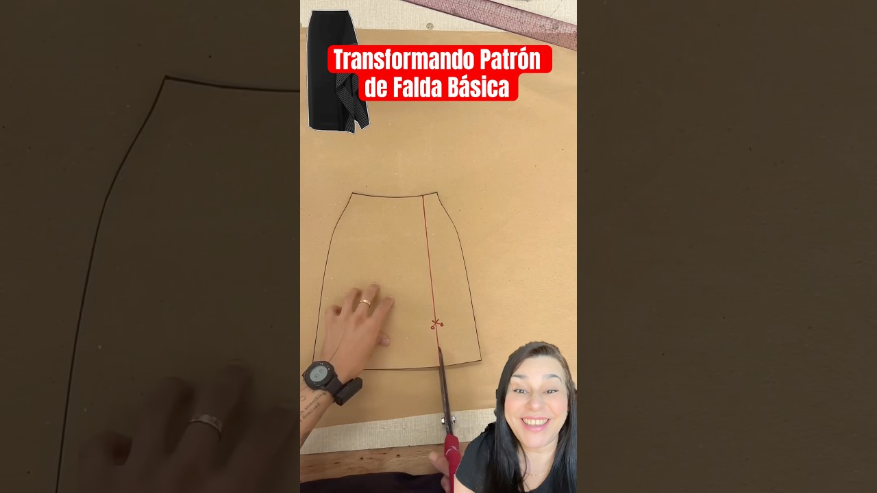 Transformación de Patrón de Falda Básica para hacer esta falda en tendencia!  