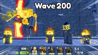 WOOW 🤩 200 WAVES WITH ONLY CLOCK UNITS!!! Toilet Tower Defense EPISODE