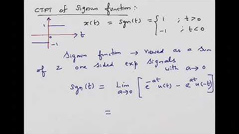 Fourier transform of a signum function