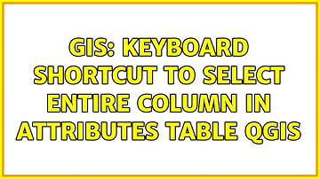 GIS: Keyboard shortcut to select entire column in attributes table QGIS (2 Solutions!!)