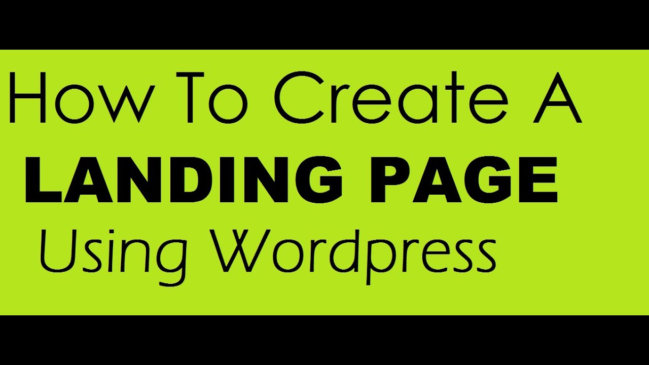 how to create a landing page using wordpress - WP Optins Tutorial - YouTube