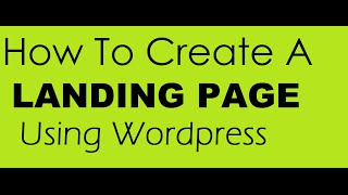 how to create a landing page using wordpress - WP Optins Tutorial