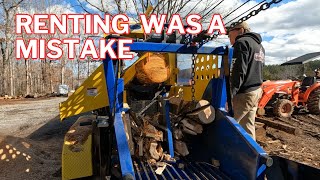 I WILL NOT Be Renting The Dyna Firewood Processor Again