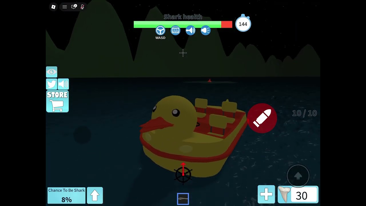  My first time playing shark bite on Roblox ￼