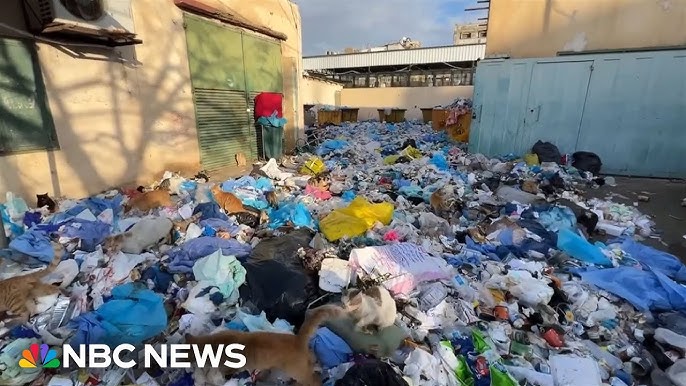 Concern Grows As Garbage Piles Up Around Khan Younis Hospital