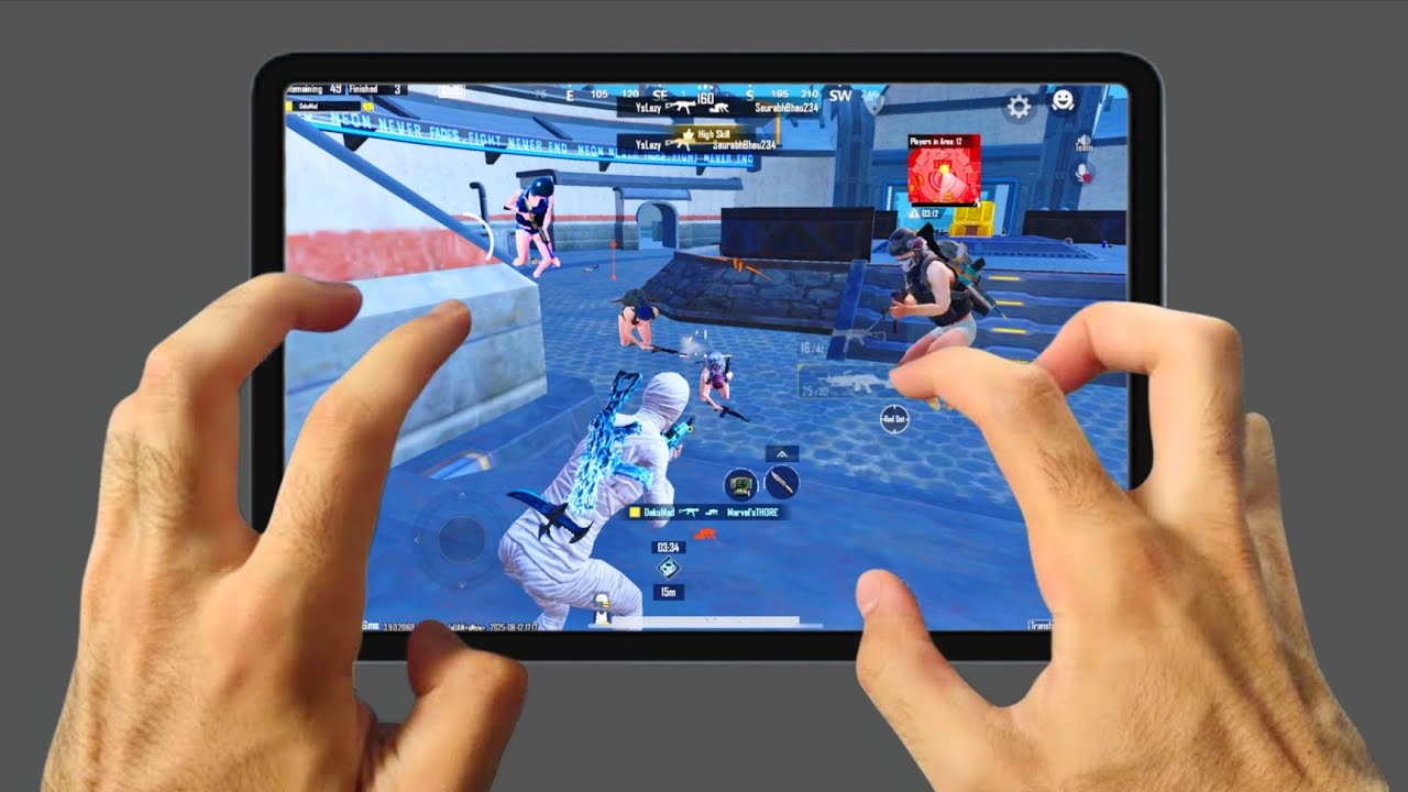 iPAD MINI 7 PUBG/BGMI TEST🔥A17 Pro Bionic chip😍 || FULL GYRO + 6 FINGER GAMEPLAY