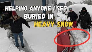 Skid Steer Goes Through Neighborhood Helping Everyone I Can!