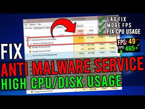 🔧 How To Fix AntiMalware Service Executable From Using High CPU/Disk In Windows 10 ✅ | 2020