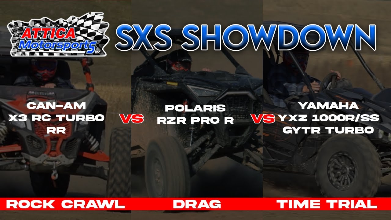 SXS Showdown Comparison Test Polaris vs Canam vs Yamaha Drag Race
