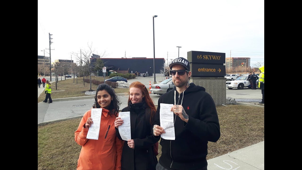 Protest North American Fur Auction Feb 28, 2018 Toronto, Canada