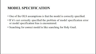 MODEL SPECIFICATION | JAMES MURUNGA