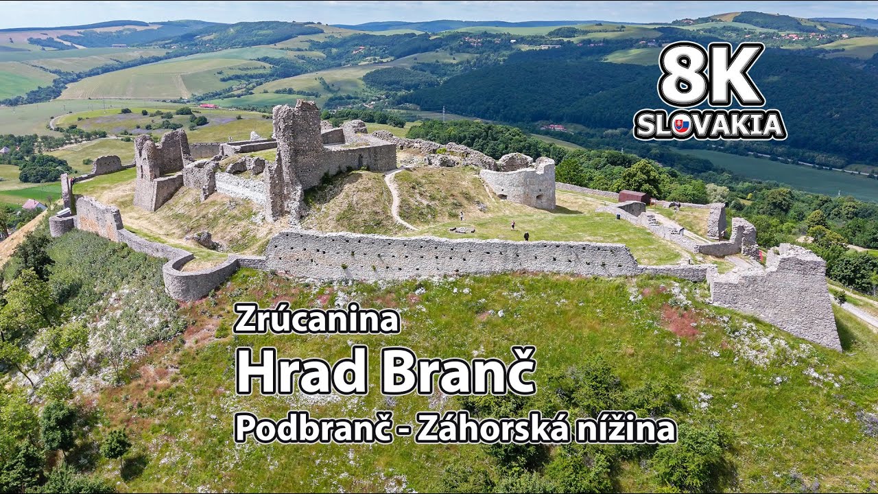 Hrad Branč - Podbranč - Záhorská Nížina 🇸🇰 8K Slovakia | Zrúcanina hradu Branč