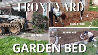 DIY Front Yard Retaining Wall for the First Time |&nbsp;Huge Front Yard Transformation