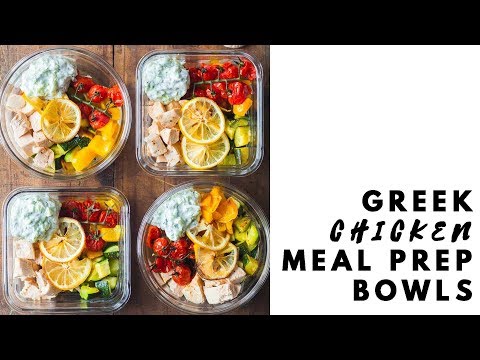 Clean Eating Greek Chicken Meal Prep Bowls!