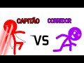 Animação stickman Capitão Vs Corredor (FlipaClip).