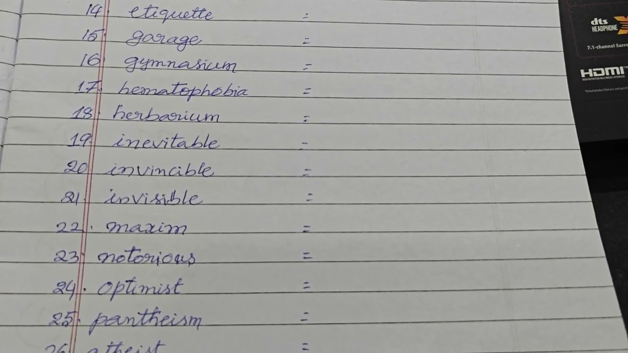 Gunshot Vocabulary/ Senior English/Q.NO 9/