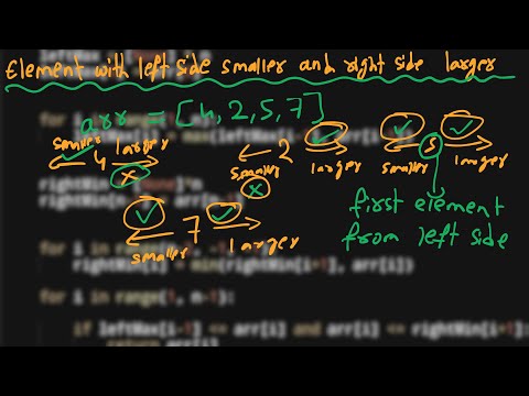 19.Element with Left Side Smaller and Right Side Greater | Arrays | Python | GFG | CODING