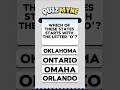 USA STATE LETTER QUIZ