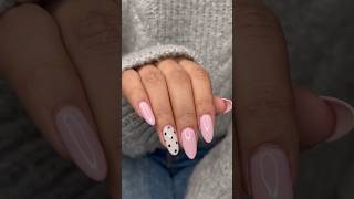 Pink glam meets polka vibes 💕Cute nails = instant obsession ✨ #nailart #polkadotnails #shorts