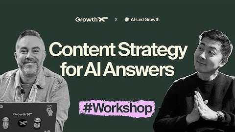 Content Strategy for AI Search (AEO, GEO) | Free 2 hour Workshop