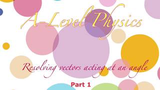 Resolving Vectors At An Angle Part 1
