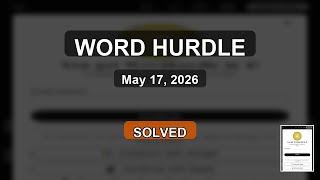 Word Hurdle: Pulled It Off in 4 (May 17)