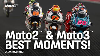 Best Moto2™ & Moto3™ Moments! ⚔️ | 2024 #Qatargp