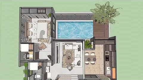 Nhà cấp 4 có bể bơi