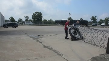 Quickly Retract and Reuse the Portable Rapid Deployment Unit "Instabox" for Barbed or Barbless Tape