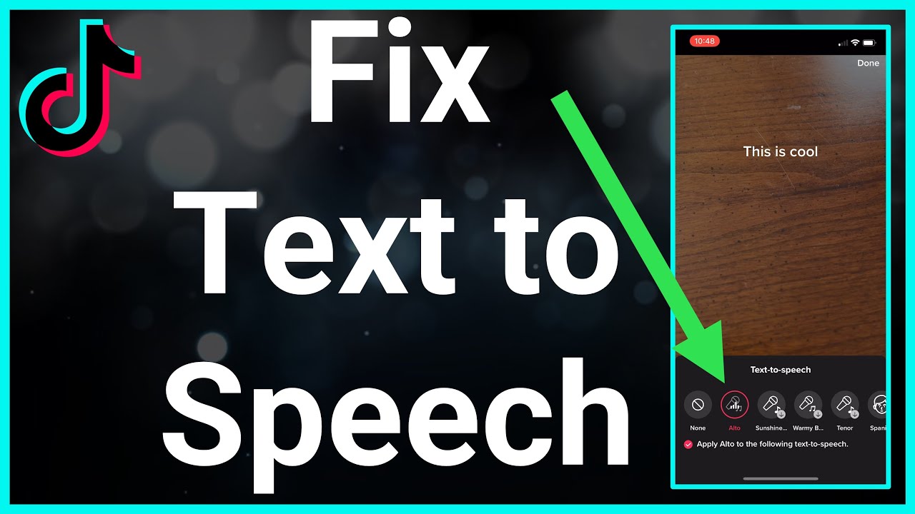 tiktok text to speech voice not available