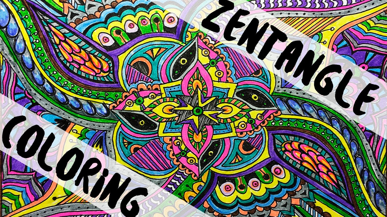 Coloring Zentangle Color Doodle YouTube Coloring Zentangle Color Doodle YouTube