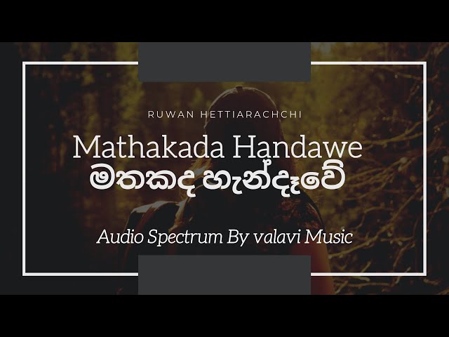 Mathakada Handawe | මතකද හැන්දෑවේ | Ruwan Hettiarachchi - Audio Spectrum  By valavi Music