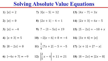 Absolute waardevergelijkingen oplossen: alles wat u moet weten!