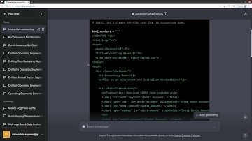 [57] Using ChatGPT with Advanced Data Analysis to create an interactive accounting game web app!