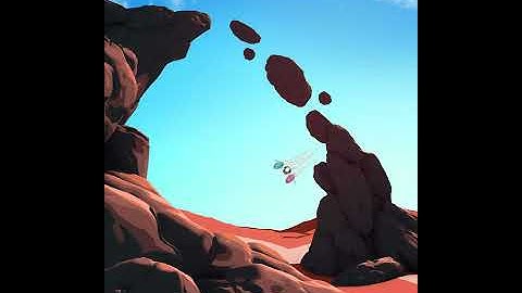 Vibe by the floating rocks │ Cinema 4D & Photoshop